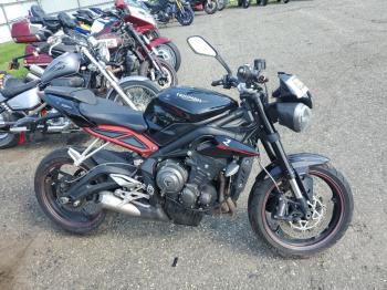  Salvage Triumph Motorcycle Street
