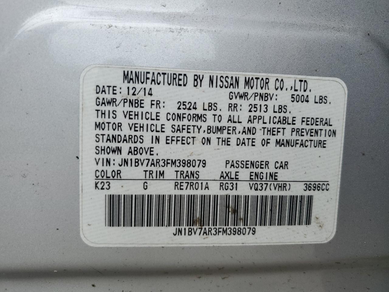 INFINITI Q50 Base Image 10