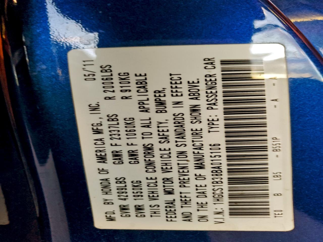 Honda Accord Lx-s Image 12