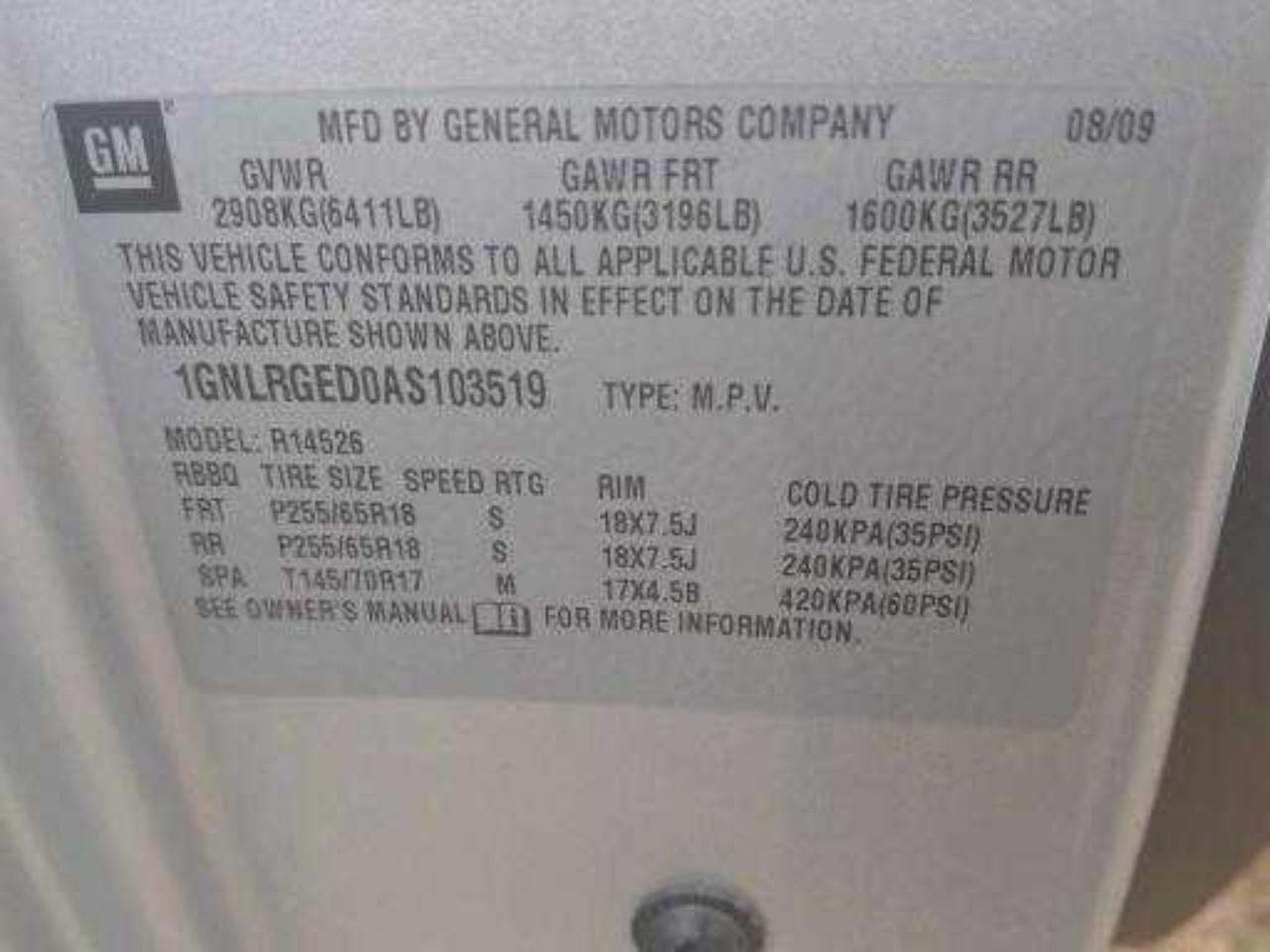 Chevrolet Traverse Lt Image 10