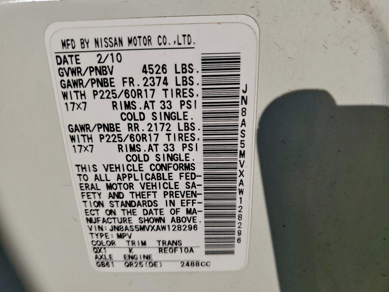 Nissan Rogue S Image 10