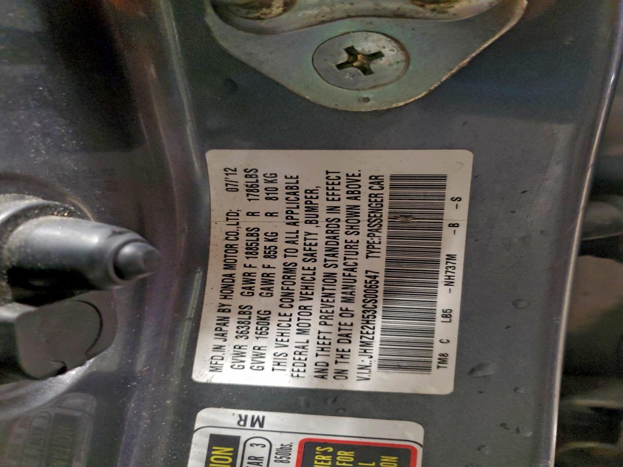 Honda Insight Lx Image 10